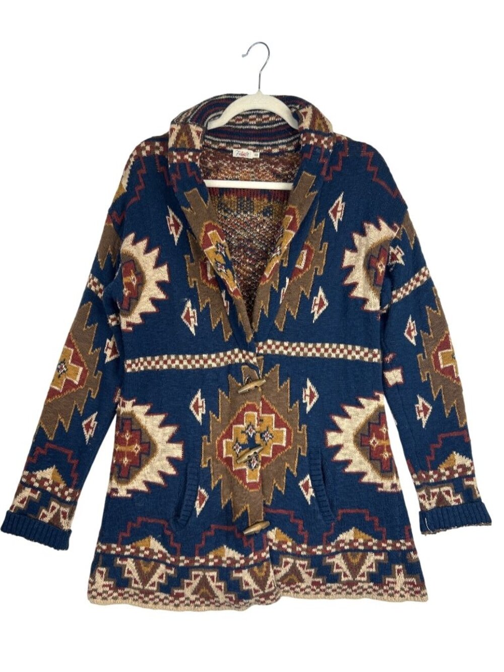 Faherty Women's Lodge Cardigan Women's S Aztec Southwestern Geometric Sweater